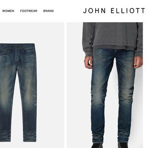 John Elliott Men's Jeans, The Cast 2 Style Size 33